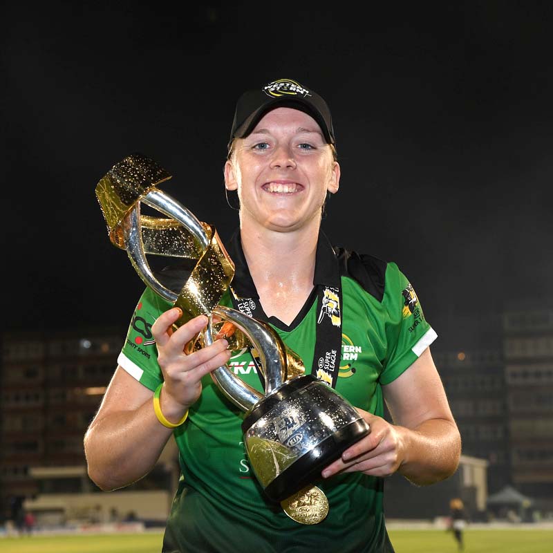 Winning captain holds the KIA Super League trophy