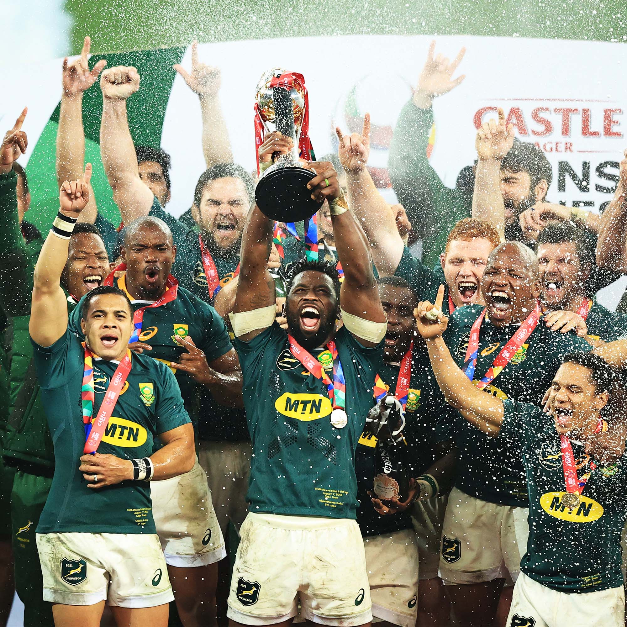 South Africa beat British Lions to lift trophy