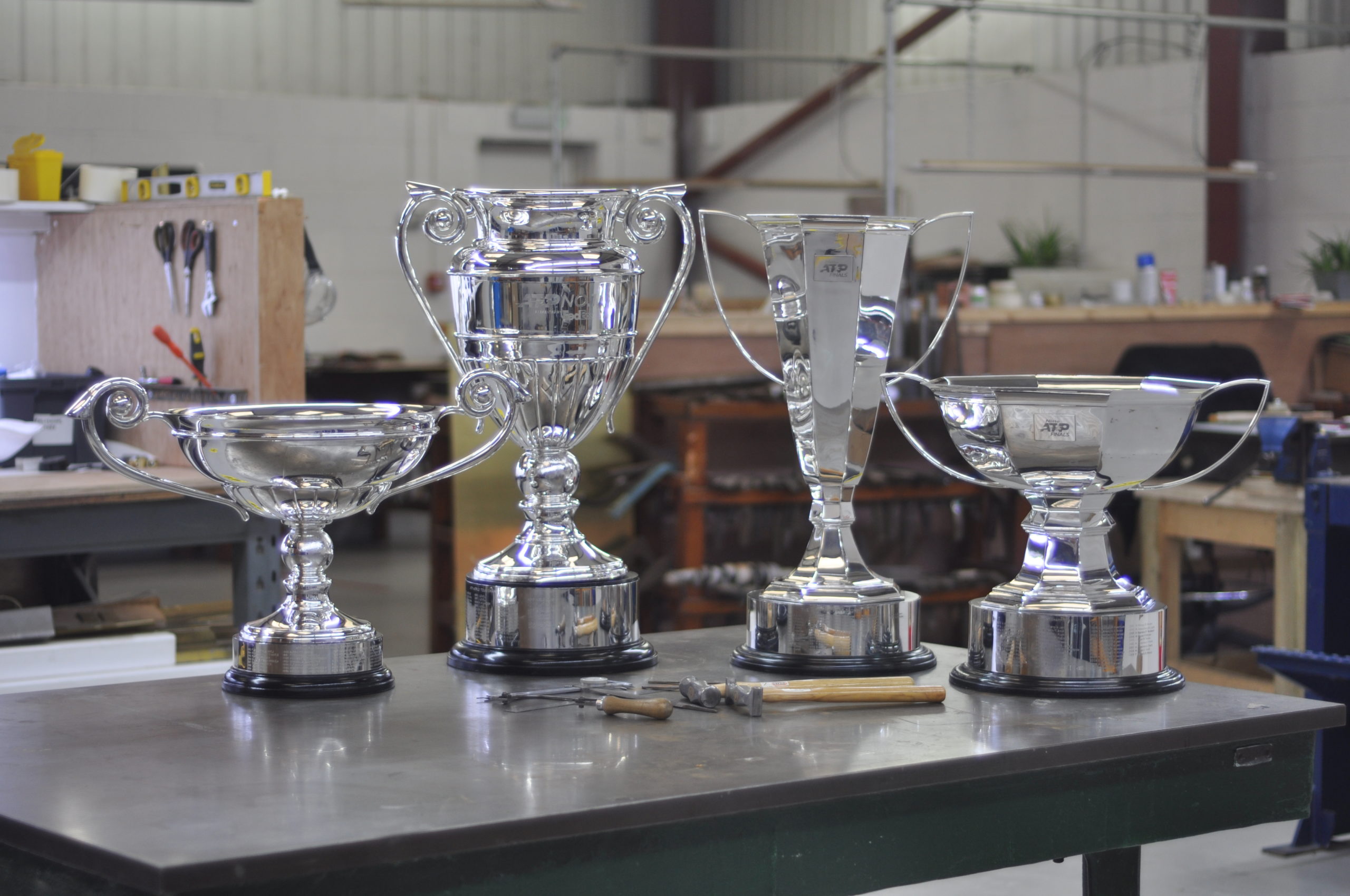 ATP Trophies at Thomas Lytes workshop in London