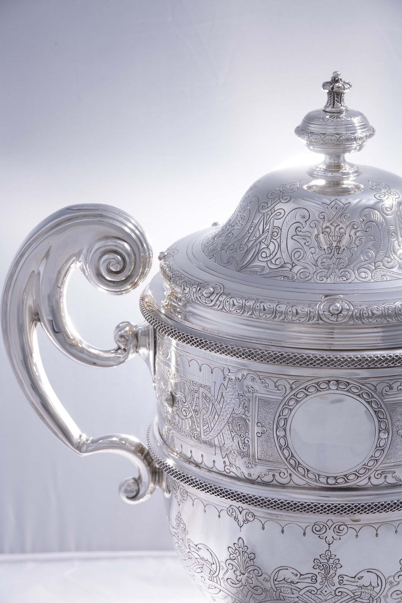 stock trophies ornate silver trophy