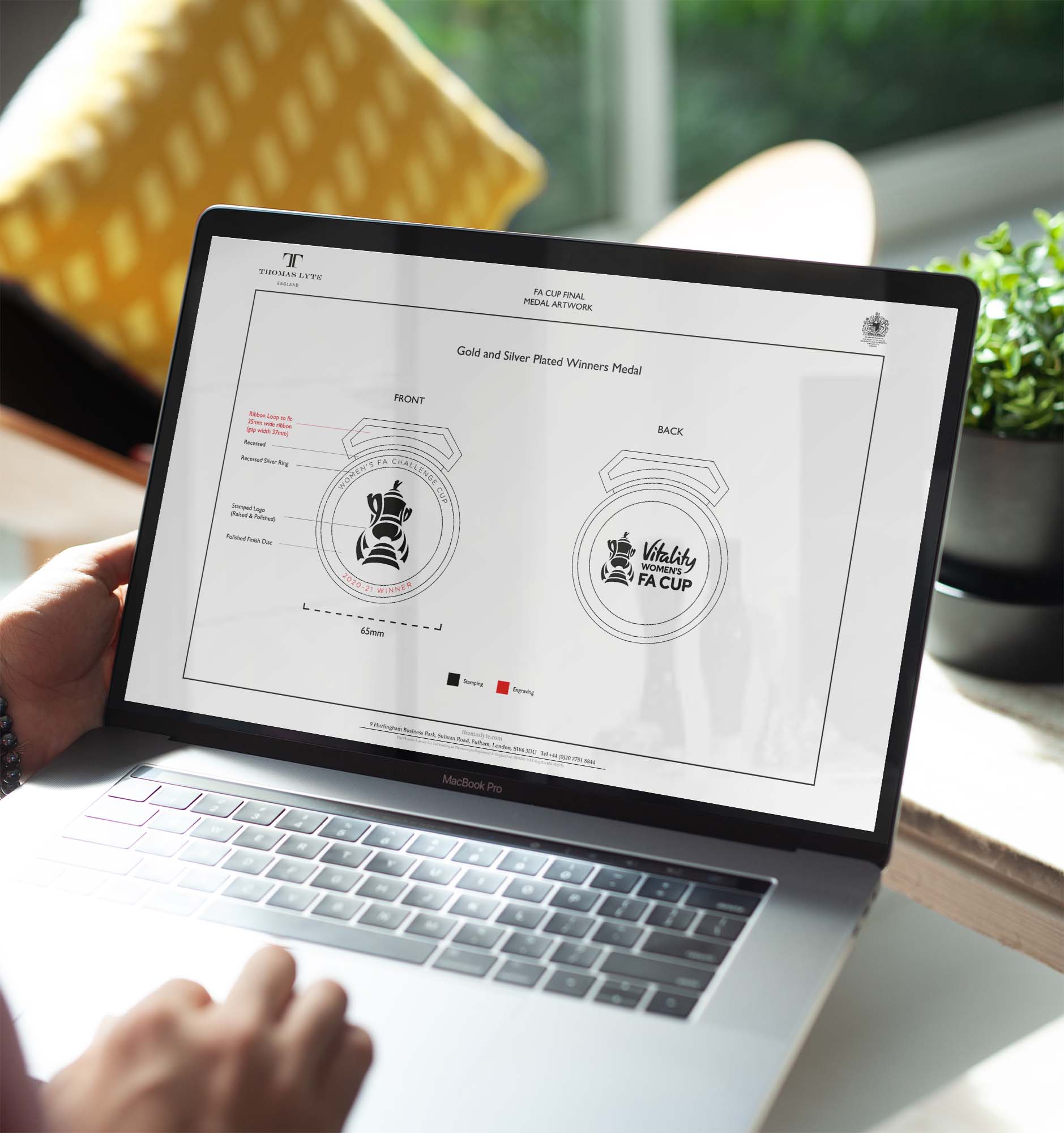 thomas lyte designing custom womens fa cup final medals design