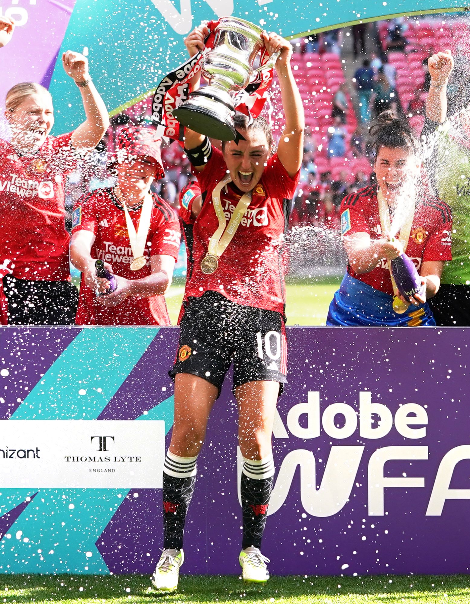 Katie Zelem Manchester United WFA Cup winners medal designed and made by Thomas Lyte