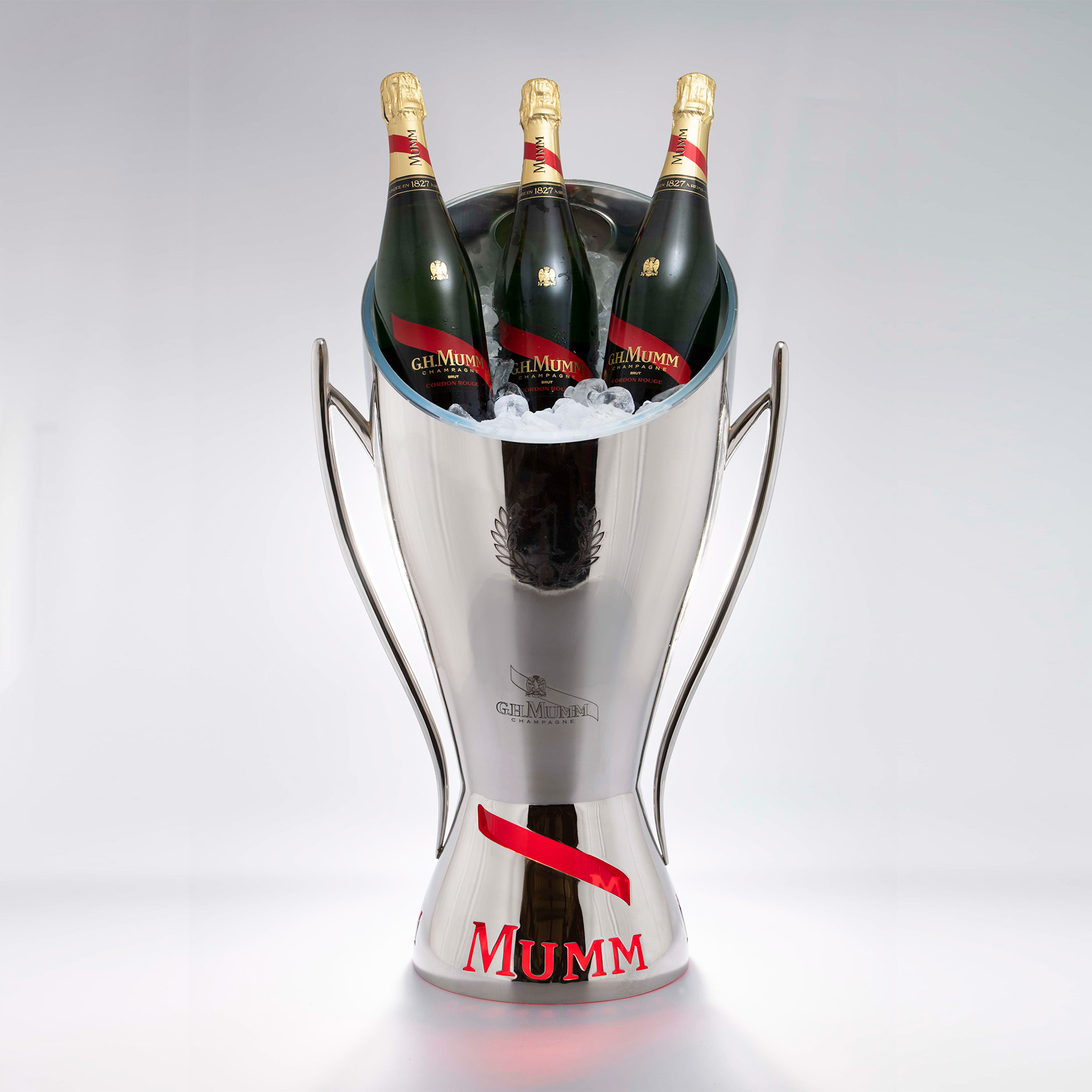 Bespoke champagne cooler made by Thomas Lyte for G H Mumm Champagne