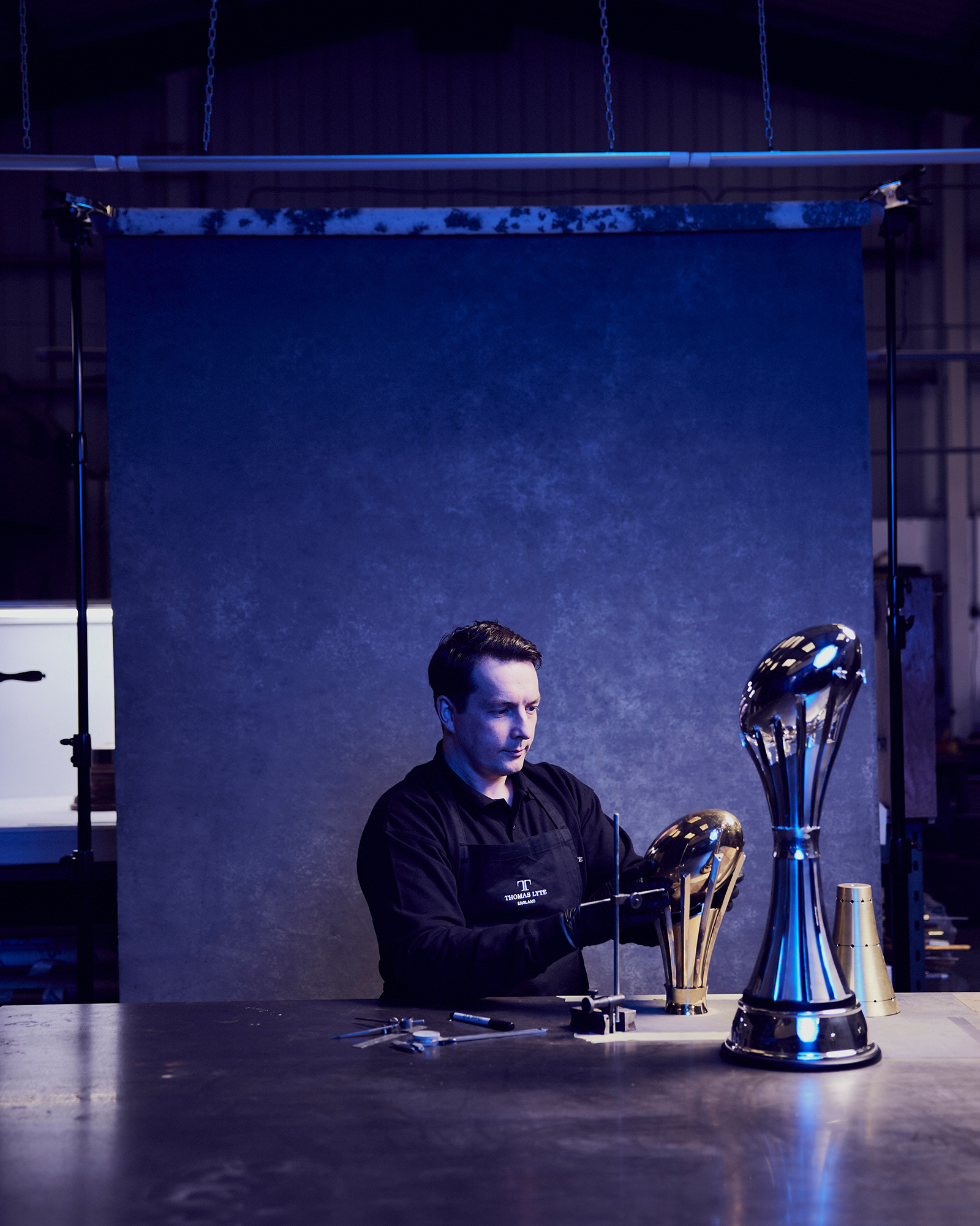 silversmith-assembles-rugby-trophy