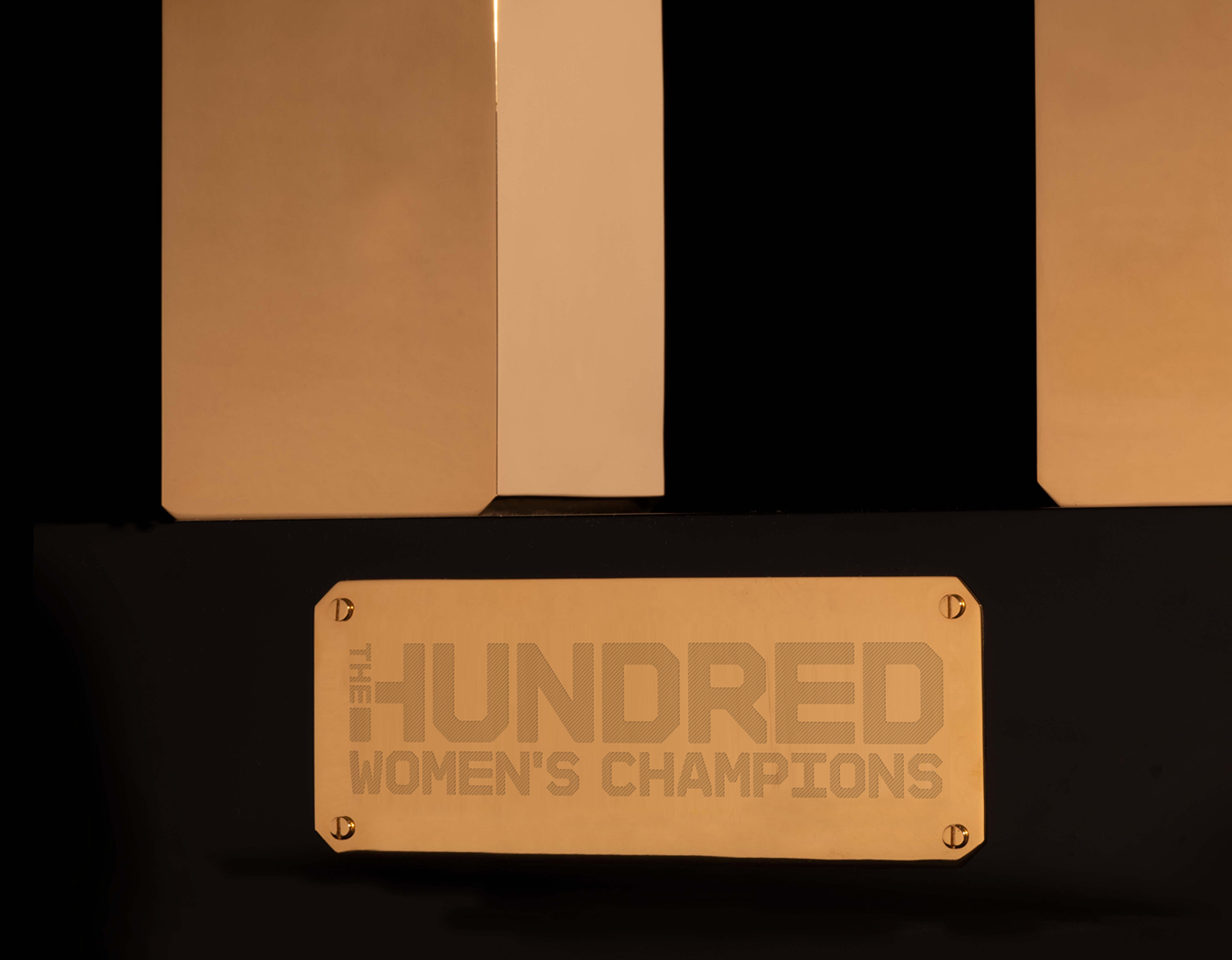 The Hundred Trophy Gender Equality Journal Carousel Image Close Up engraving