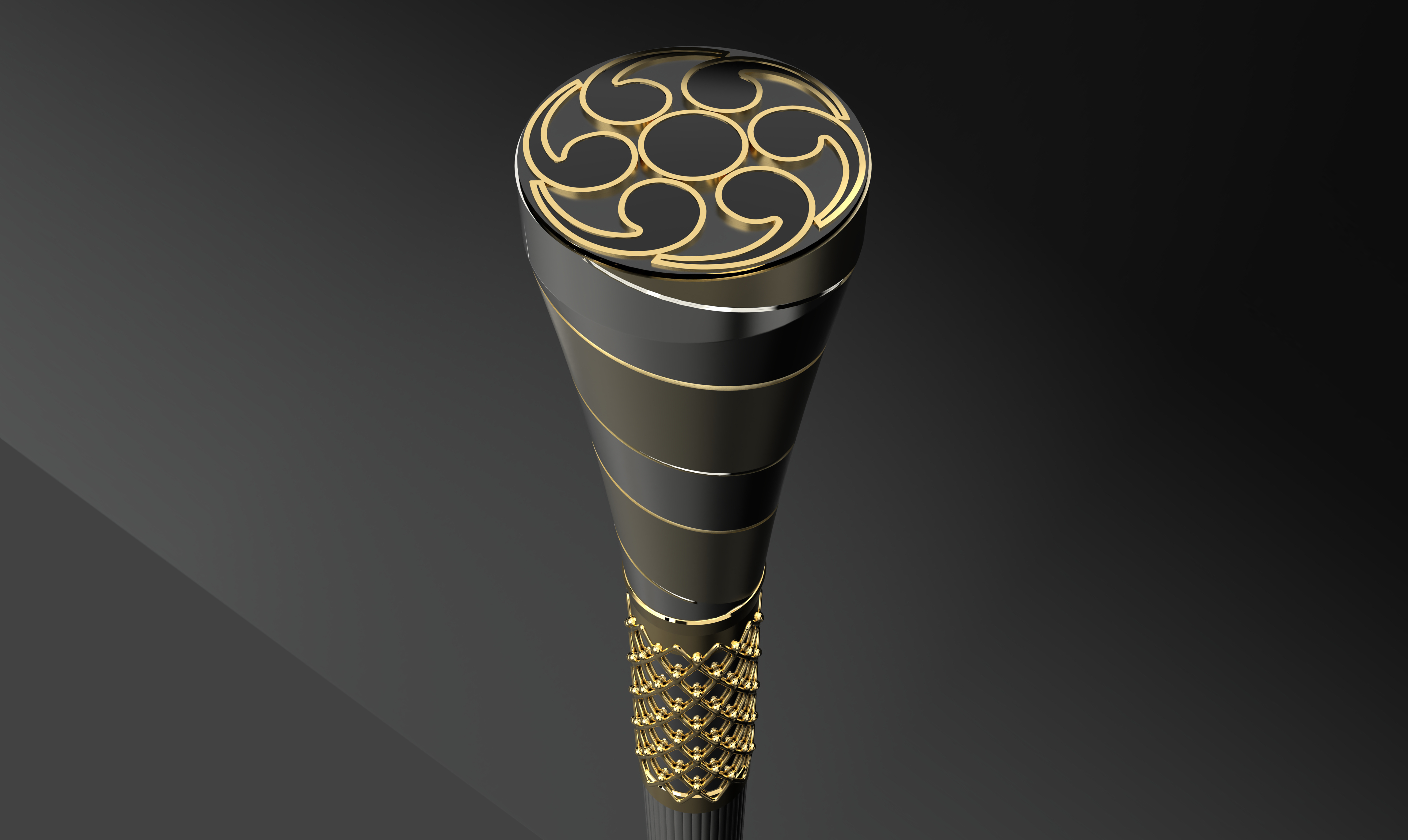Baton of Hope Designed and made by Thomas Lyte torch commas (Landscape)