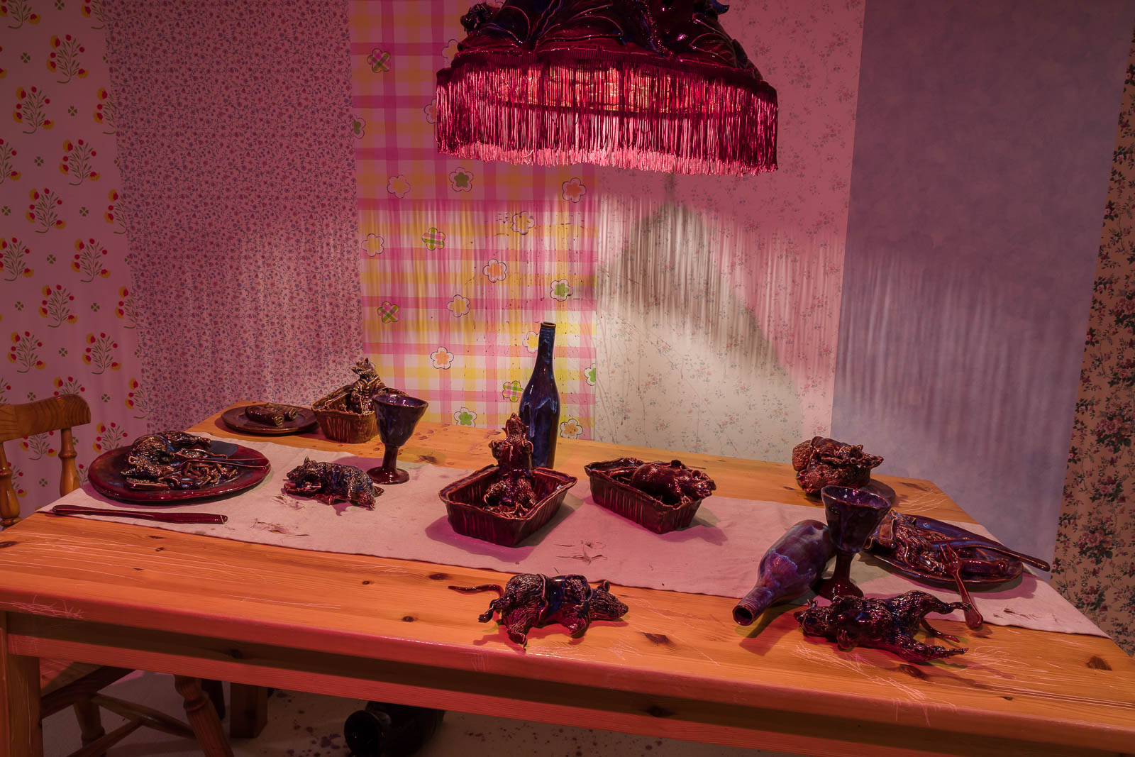 Installation view of Lindsey Mendick, Strange Clay