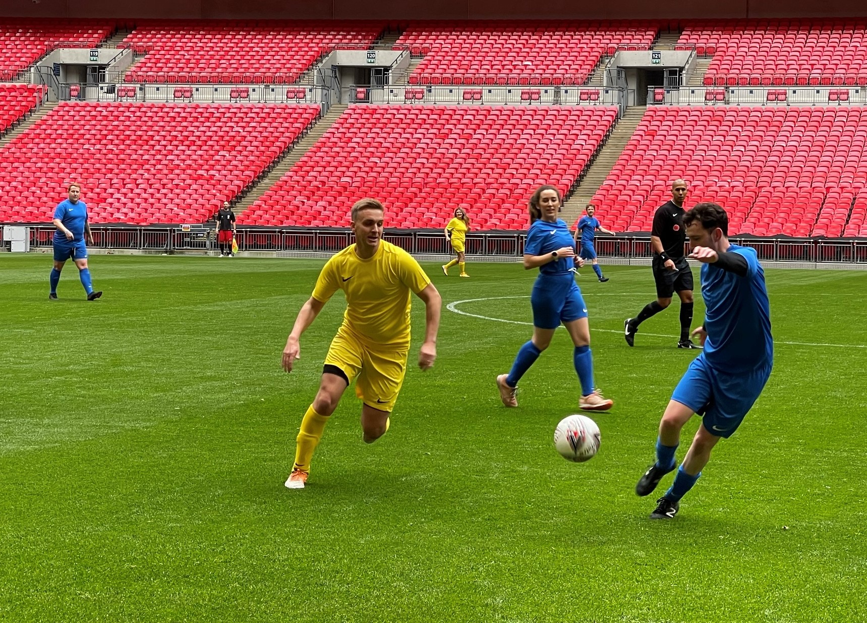 Thomas Lyte Football Association Partners Play on the pitch day - Wembley Stadium - Tom and Chris (resize)