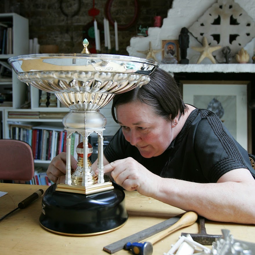 Jocelyn Burton working - Silversmith and Goldsmith - Thomas Lyte Journal Article
