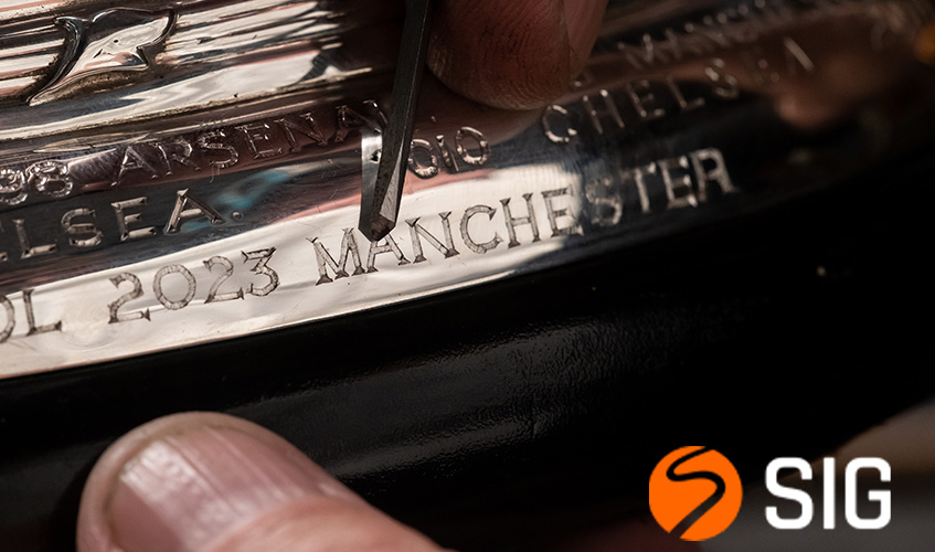 Thomas Lyte Emirates FA cup SIG Sport Industry Group SIG Sports Industry Group engraving Intro