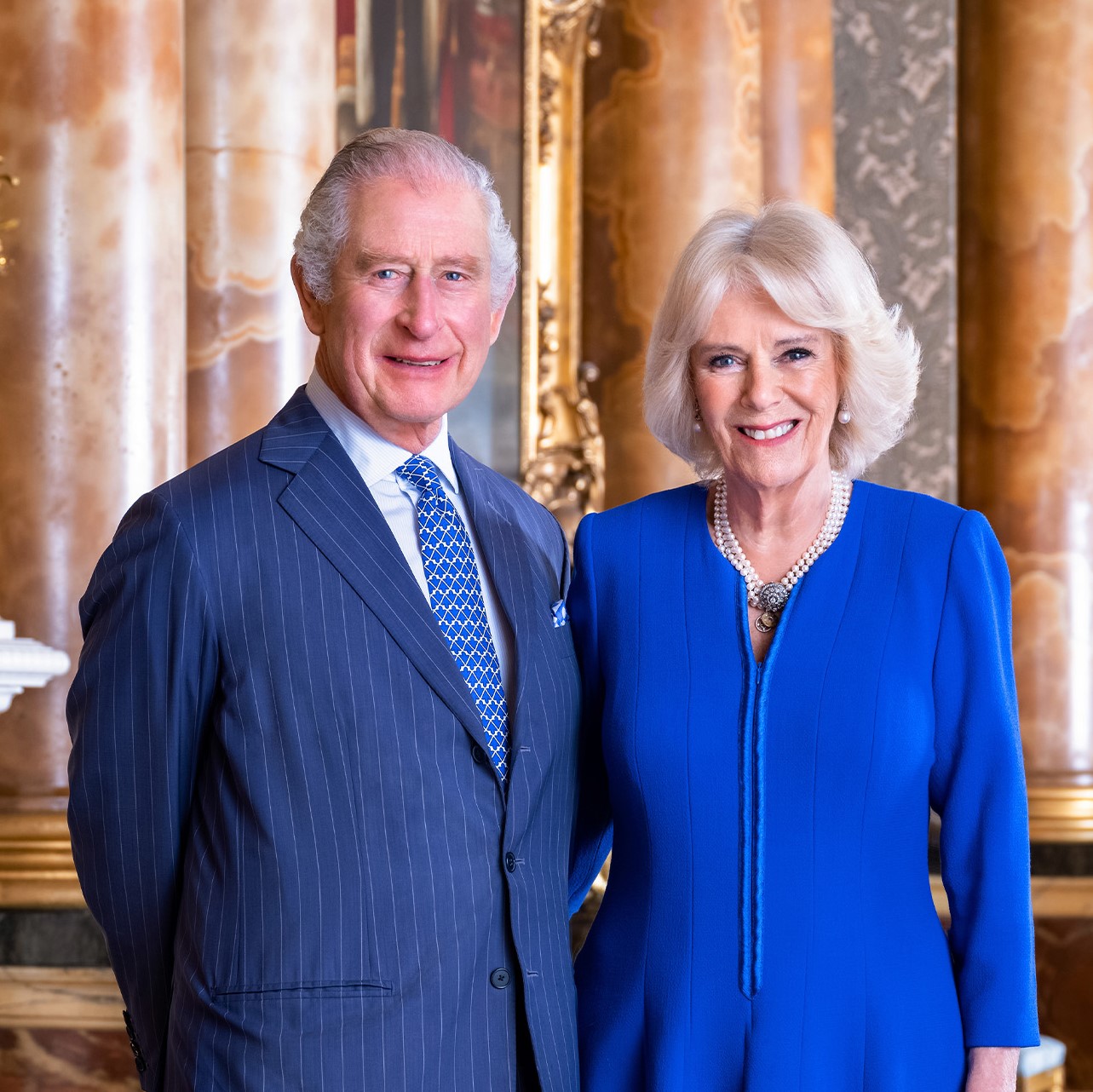 King Charles Queen Camilla Square
