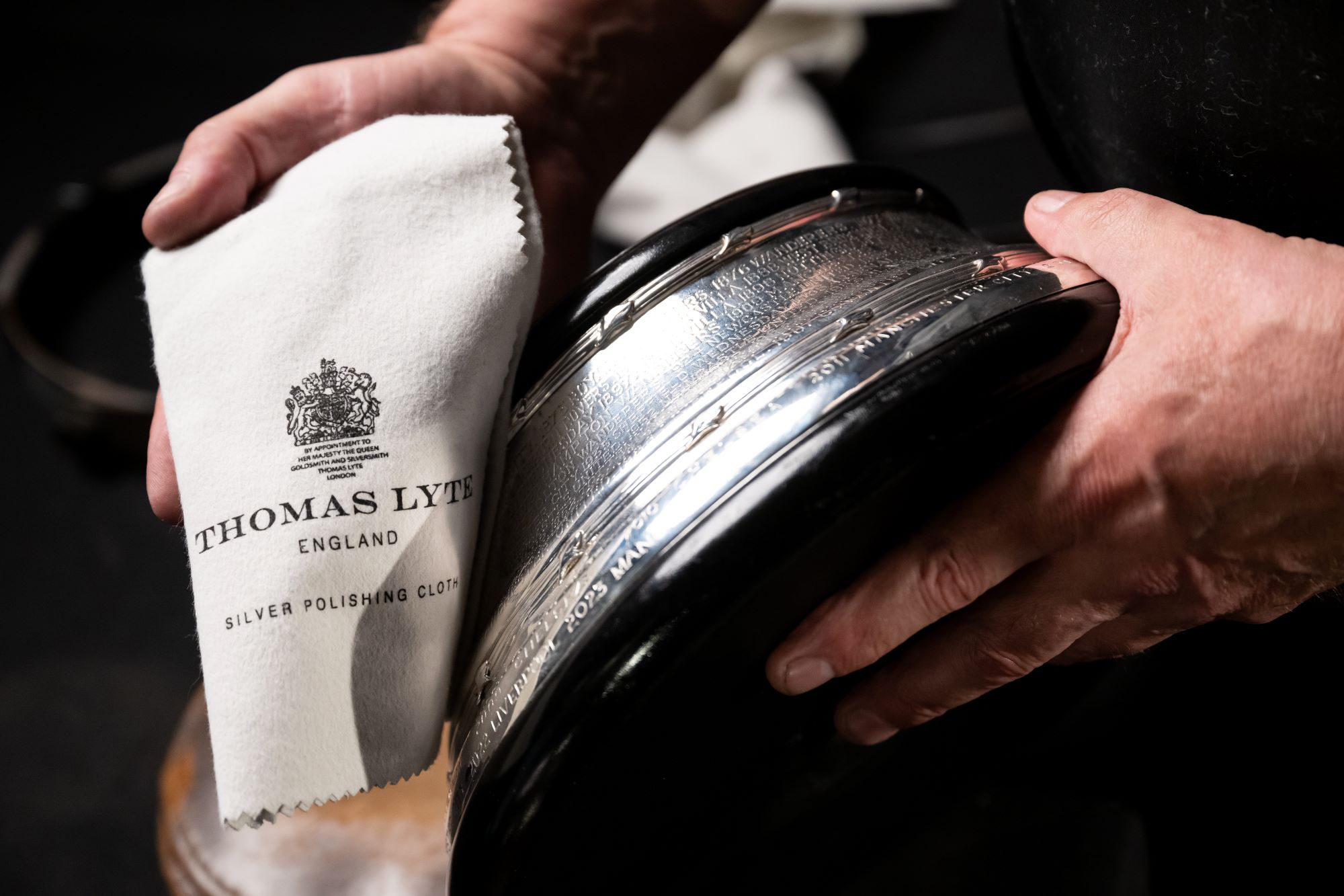 Battle of Manchester FA Cup Engraved Early by Thomas Lyte - plinth cloth (opt)