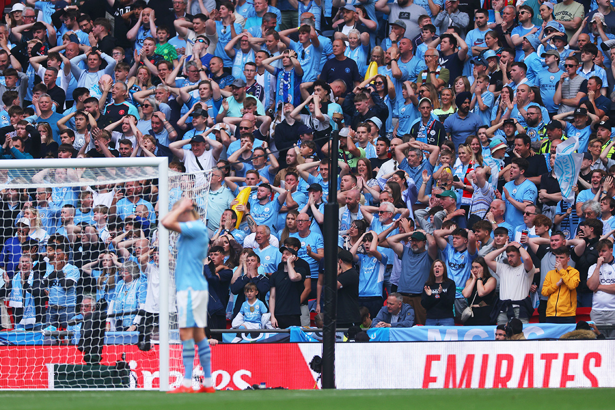 manchester city fans wembley stadium fa cup final 2024