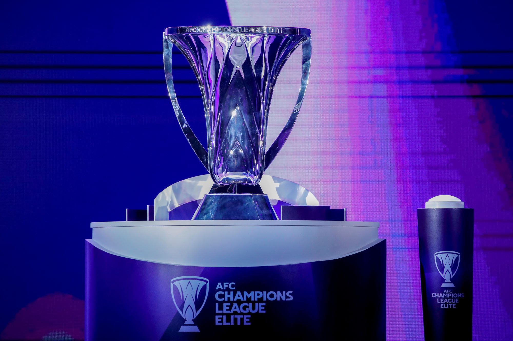 AFC Champions League Elite Trophy designed and made Thomas Lyte unveiling