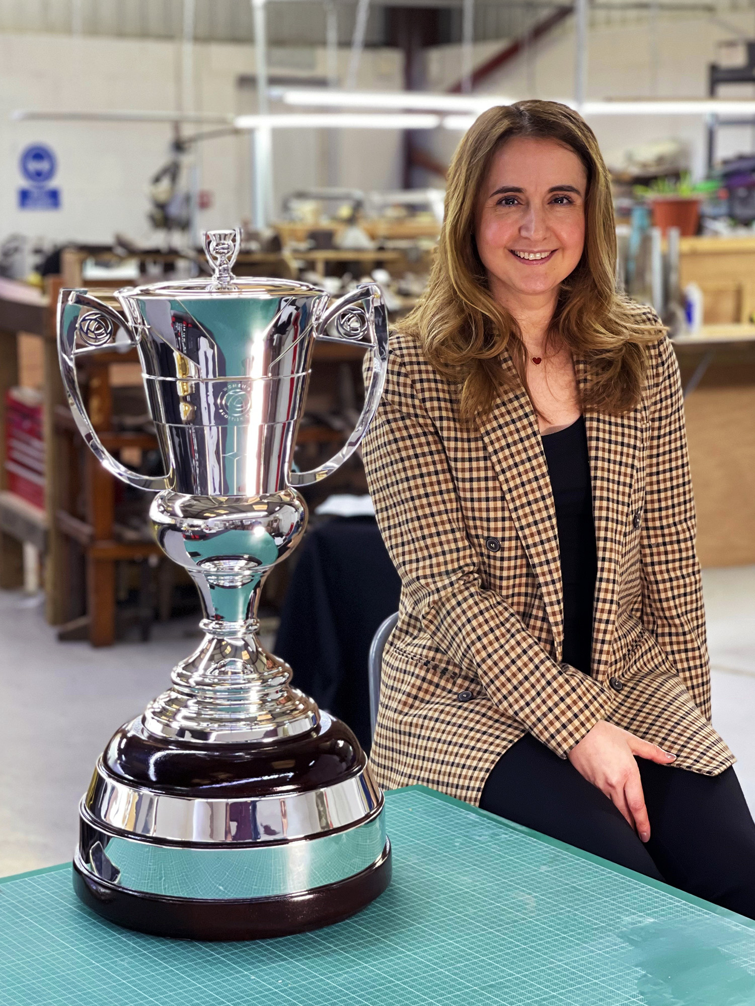Portrait of Meri Markoska from Thomas Lyte speaking about Womens Sports Trophies