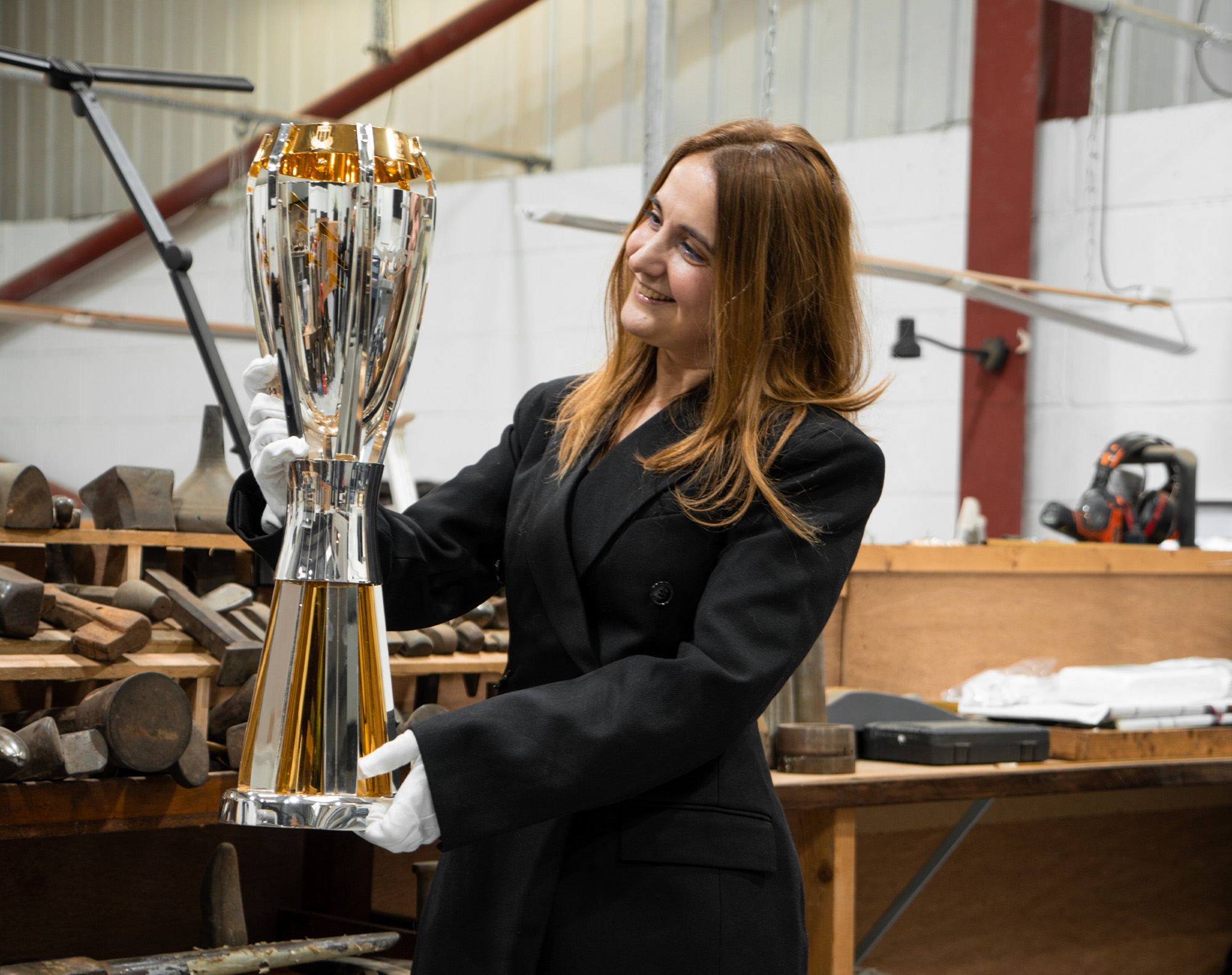Women in Sport Meri Markoska Womens Six Nations W6N trophy designed and made by Thomas Lyte first