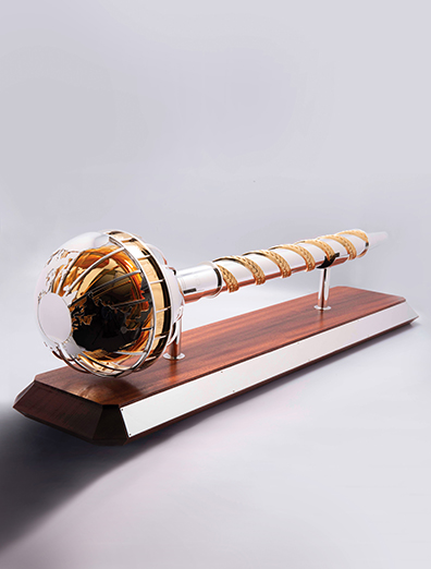 ICC World Test Championship Mace designed and made by Thomas Lyte