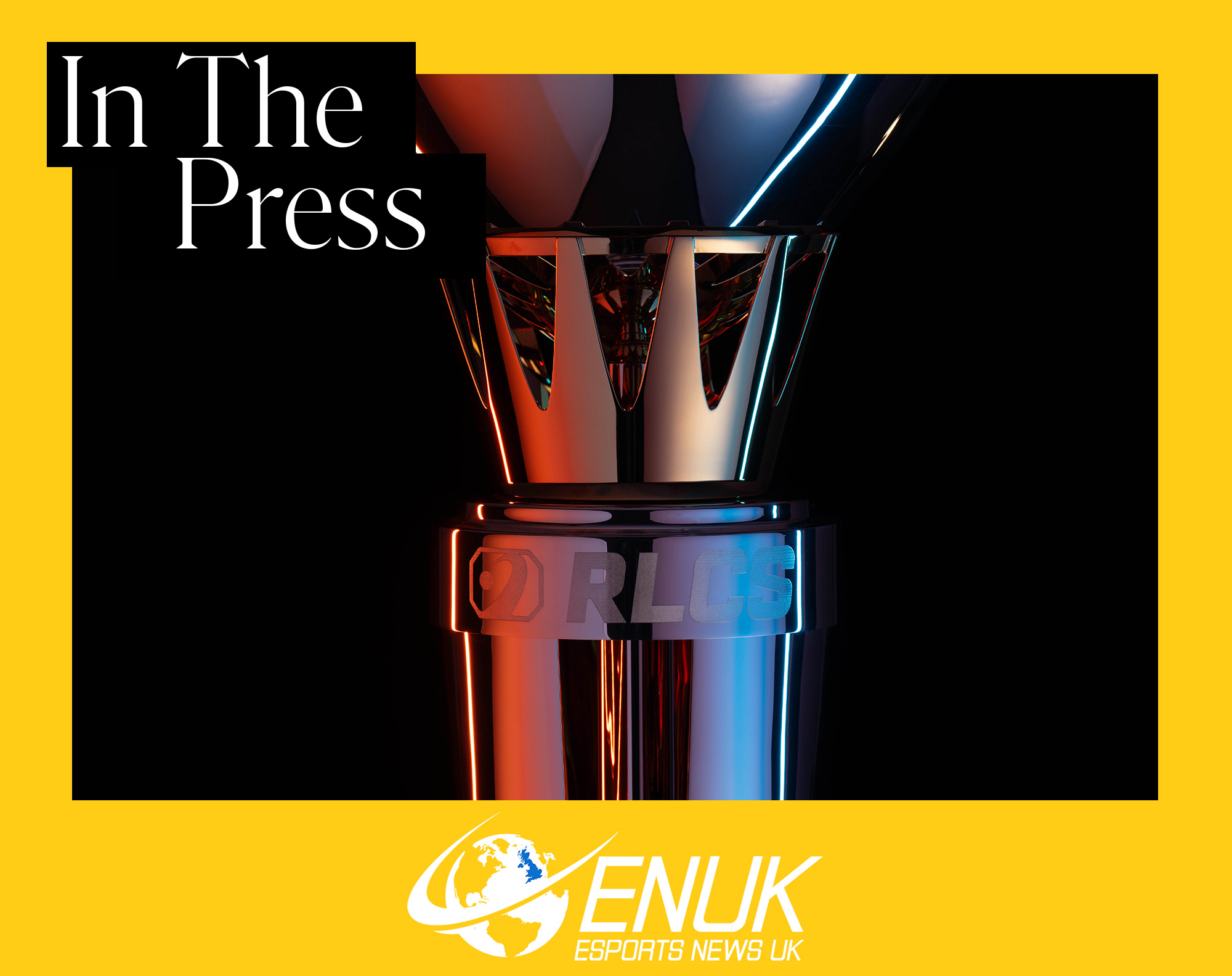 RLCS Blast Esports Trophy Designed and Made by Thomas Lyte in the press