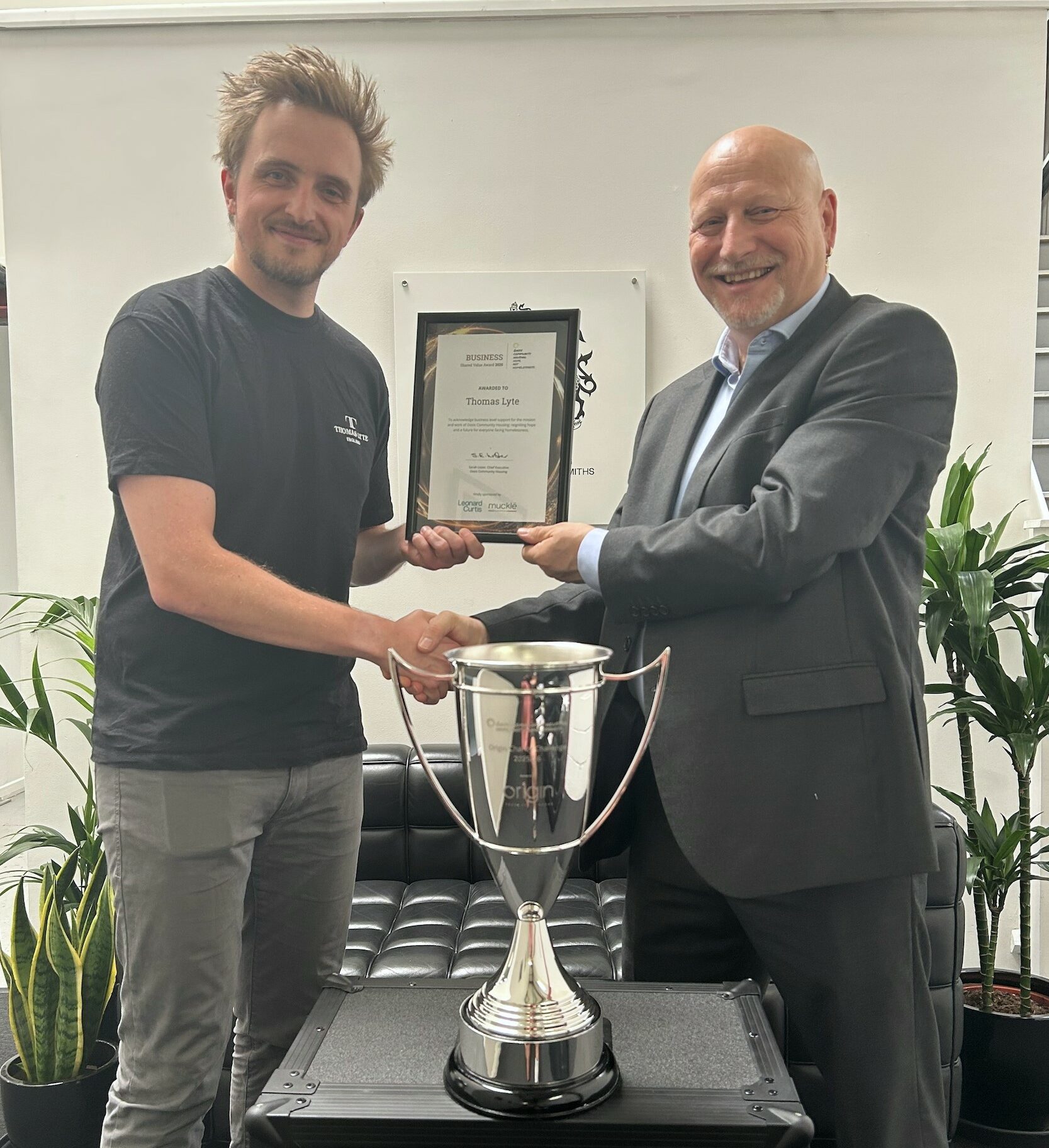 London Challenge Cup Oasis Community Housing Designed and Made by Thomas Lyte certificate