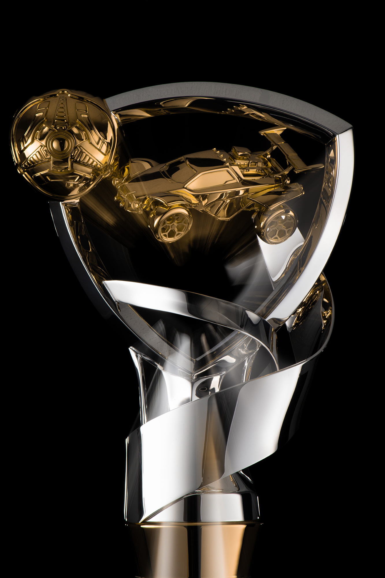 Rocket League World Championship trophy designed and made by Thomas Lyte crown