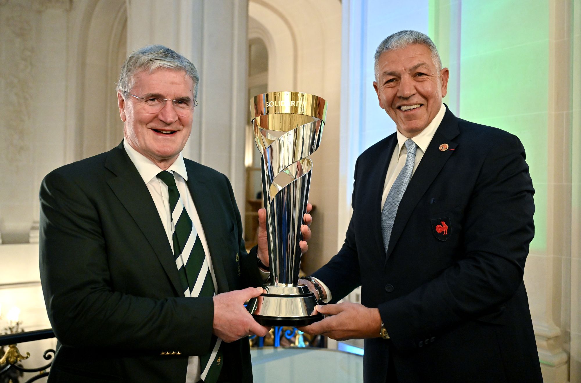 solidarity trophy - unveilled - thomas lyte rugby trophy designers and makers